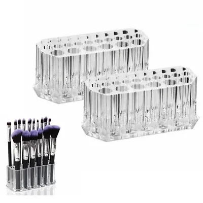 26 Holes Brush Holder Acrylic Cosmetic Organizer Eyeliner Display Stand • £8.96