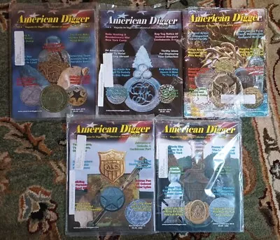 American Digger Magazine Lot Of 5 Vol 6 2010 Metal Detecting Treasure Hunting • $27.99