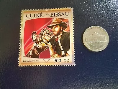 Elvis Presley American Singer Actor 2016 Guine-Bissau Perforated Stamp (b) • $8.53