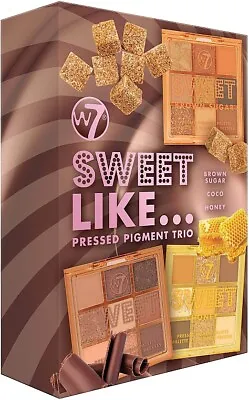 W7 Sweet Like Gift Set Pressed Pigment Palettes 3 Make Up Eye Shadow Trio Vegan • £9.99