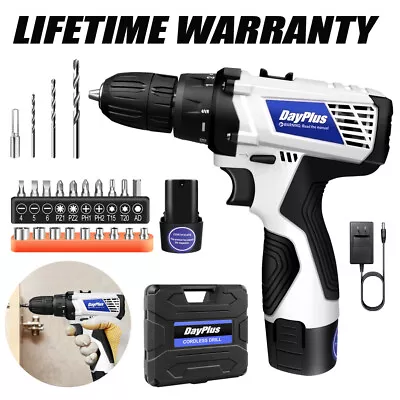 Cordless Drill Electric Screwdriver Drill Driver Rechargeable Battery Power Tool • $31.36