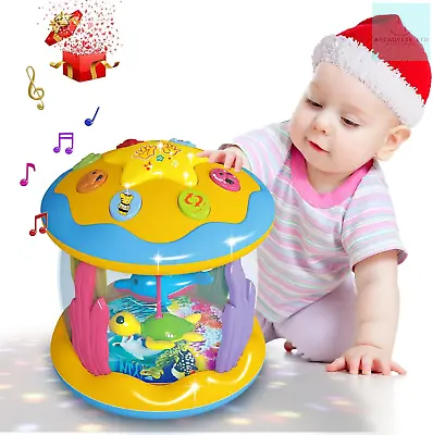 Baby Toys For 1 Year Old Boys Girls Musical Ocean Rotating Projector Pacify Up 6 • £16.90