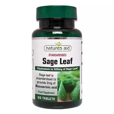 Natures Aid Sage Leaf - 90 Tablets - May Help Menopause Sweats & Hot Flushes • £8.50