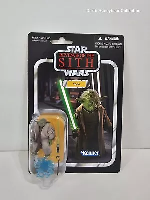 Star Wars Vintage Collection VC20 ROTS Yoda MOC W/ Figure Shield 2010 • $67.50