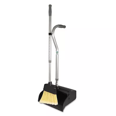 Unger Telescopic Ergo Dust Pan With Broom 12  Wide 45  High Metal Black/Silver • $72.07