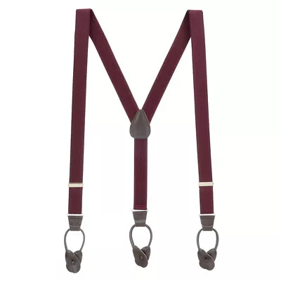 SuspenderStore Dressy Jacquard New Wave Suspenders- BUTTON - 5 Colors & 3 Sizes • $36.95