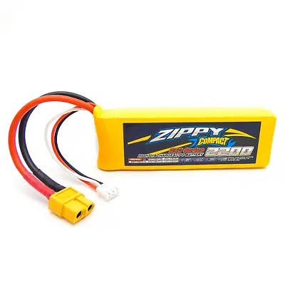 Zippy Compact 2200mAh 2S Lipo Battery 7.4V 25C 35C (XT60 Connector) • $15.99