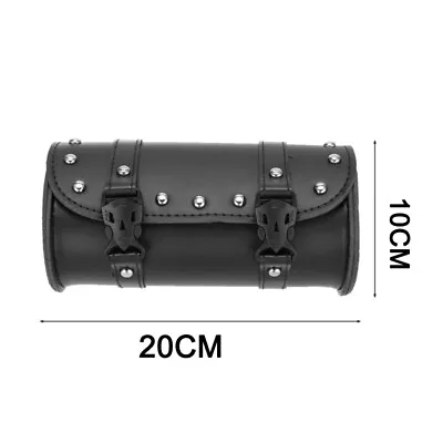 Motorcycle Tool Bag Front Fork Handlebar Saddlebag Leather Storage Pouch PU • $11