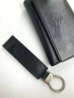 Gianni Versace Vintage Leather Key Wallet Case Removal Key Chain Medusa Emboss • $157.88