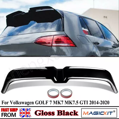 For VW Golf R GTD GTI Oettinger Style Gloss Black Rear Boot Spoiler MK7 MK7.5 UK • £52.88