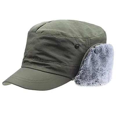 Winter Elmer Fudd Baseball Hat With Visor And Ear Flaps Warm Large Army Green2 • $28.33