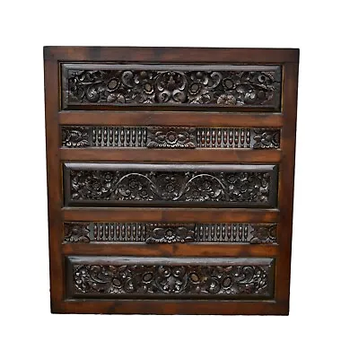 Vintage Ornate Venetian Style Carved Wood Oversized Wall Plaque • $558.40