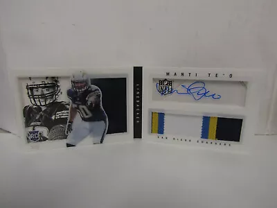 2013 Panini Playbook #222 Manti Te'o 4 Color Patch Auto Booklet RC 2/5 Chargers • $69.99