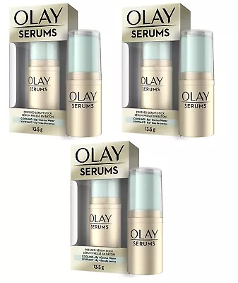 Olay Serums Pressed Serum Stick Cooling 13.5g Potent Skin Hydration - 3 PACK • £16.99