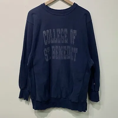 Vintage 80s Champion College Of St. Benedict Reverse Weave Mens SZ 2XL SP1 • $45