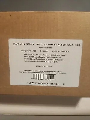 Starbucks Medium Roast Coffee K-Cup Variety Pack 96 Ct. BB NOV. 8 2023 • $45