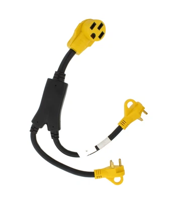 $41.82 • Buy ABN Plug Y Adapter (2) 30A Male To (1) 50A Female RV Generator Power Converter