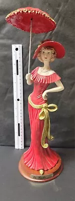 La Verona Collection Lady In Red Figurine Elegant Women Figurine With Dress • $19.99