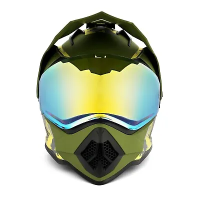 Large Adults DOT Snowmobile Dual Sport Off Road Motocross Helmet Dirt Bike ATV • $89.59