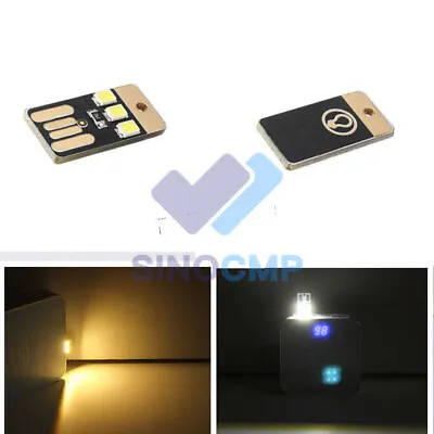 $0.13 • Buy Mini LED Night Light Pocket Card Lamp Led Keychain Lamp Portable USB Power Good