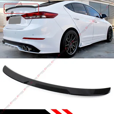For 2017-18 Hyundai Elantra Painted Glossy Black H Style Trunk Lid Spoiler Wing  • $59.99