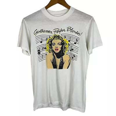VTG 80s 1982 Winks Marilyn Monroe Gentlemen Prefer Blondes Shirt Sz Medium Music • $65.80