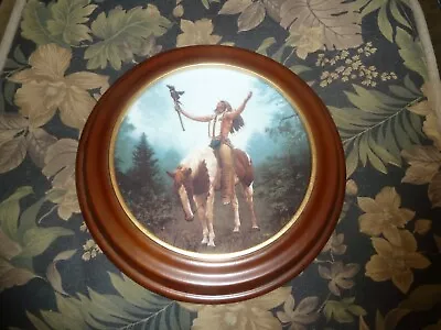 Mystic Warrior #3806UU Hamilton Collector Plate “Deliverance” In Wood Frame LN • $22.99