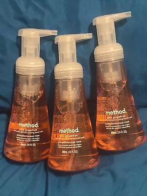 3 Pack Method Foaming Pink Grapefruit Hand Soap Wash 10oz X3 SHIPS FAST • $17.75