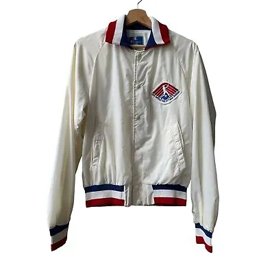 £61.99 • Buy Champion Varsity Jacket College White Bomber ASA Softball USA Mens Small