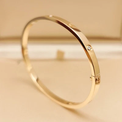 £5520 • Buy Cartier Love 18k Rose Gold Narrow 6 Diamond Bracelet, 17.  Save On RRP. (103006)