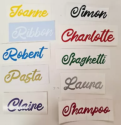 £1.40 • Buy Personalised Custom Self Adhesive Vinyl Letter Word Sticker Decal School Tub Jar