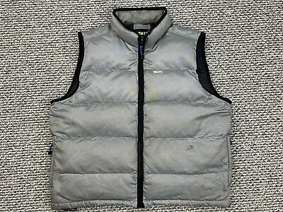 Vintage Eddie Bauer Ebtek Vest Men’s XL Tall Silver Goose Down Puffer Zip Pocket • $24.95