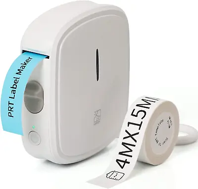 Label Makers Machine With Tape Built-In Cutter Portable Bluetooth Handheld Stick • £21.78