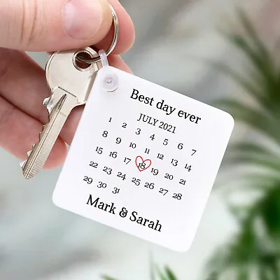 Anniversary Gifts For Her Girlfriend Wife Calendar Special Date Couples Keyring • £6.99