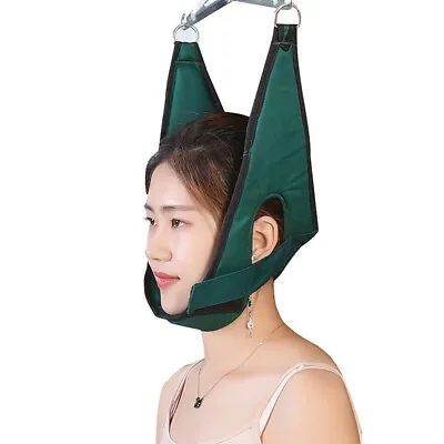 Green Neck Cervical Traction Device Belt Home Unit For Neck Spinal Decompression • £8.39