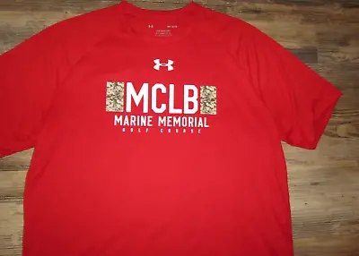 Mens Medium Usmc Marine Memorial Golf Course Under Armour Vg Cond Chest 41 Usmc • $13.99