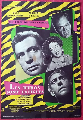 MARIA FELIX  LES HEROS SONT FATIGUES  Original French Movie Poster 1955 • $19.99