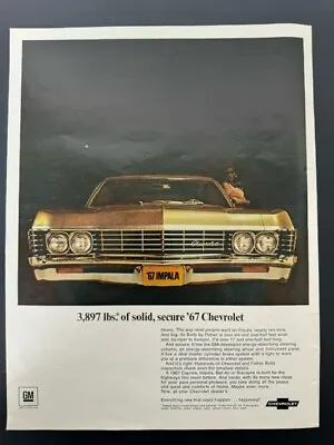 1967 Vintage Magazine Print Ad '67 Chevrolet Impala Auto • $6.50