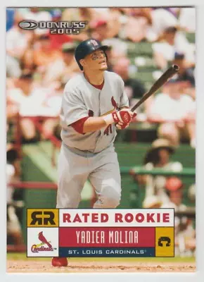 YADIER MOLINA Cardinals 2005 Donruss Rated Rookie #54 SP RC Nice Card Future HOF • $17.99
