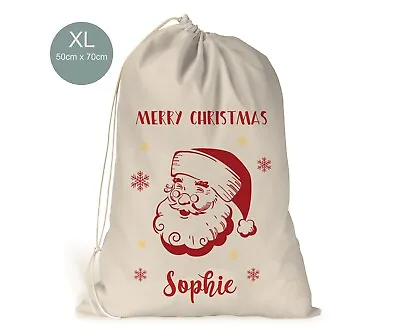 Personalised XL Christmas Sack Xmas Gift Bag Santa Clause Father Christmas • £11.99
