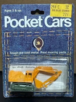 Vintage 1974 TOMY Pocket Cars Komatsu Steam Shovel 49-09 1/64 • $19.99