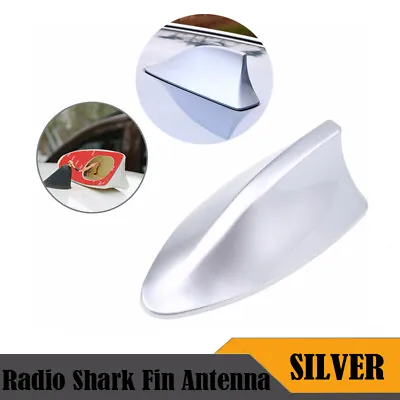 Universal Silver Car Auto Roof Shark Fin Antenna Radio FM/AM Decoration Aerial • £8.59