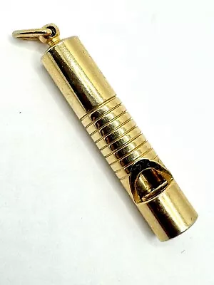 Vintage 60’s Gold Tone Classic Safety Whistle Pendant/Charm Unisex ESTATE • $14.99