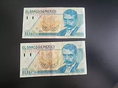 1992 Mexico 10 Pesos Banknote  • $45