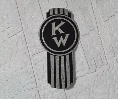 Vintage Truck Kenworth Front Grill Radiator Hood KW Badge Emblem Black Brass • $160.08