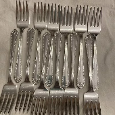 National Silver Co Epns 12 Salad Forks  Twelve  Pattern • $38