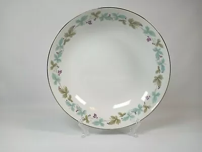 Vintage 6701 Fine China Blue & Green Grape Leaf Pattern 9 1/4  Vegetable Serving • $16.99