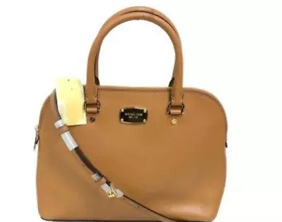 Michael Kors Cindy Saffiano Large Dome Crossbody Messenger Tan NWT • $19.99