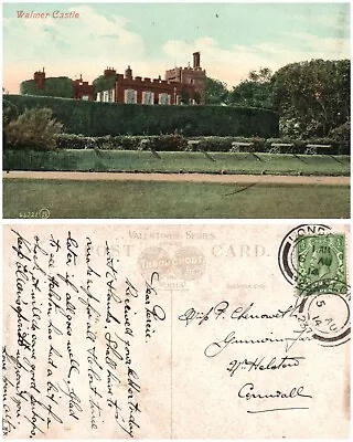WALMER CASTLE Kent Postcard Postmark 1914 Valentine's 44321 • £2.75
