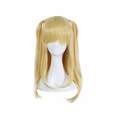 Misa Amane Cosplay Wig Women Blonde Long Straight Bangs Anime Hair Full Wigs • $12.88